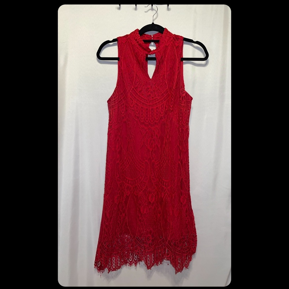 Love Fire Red Lace Dress